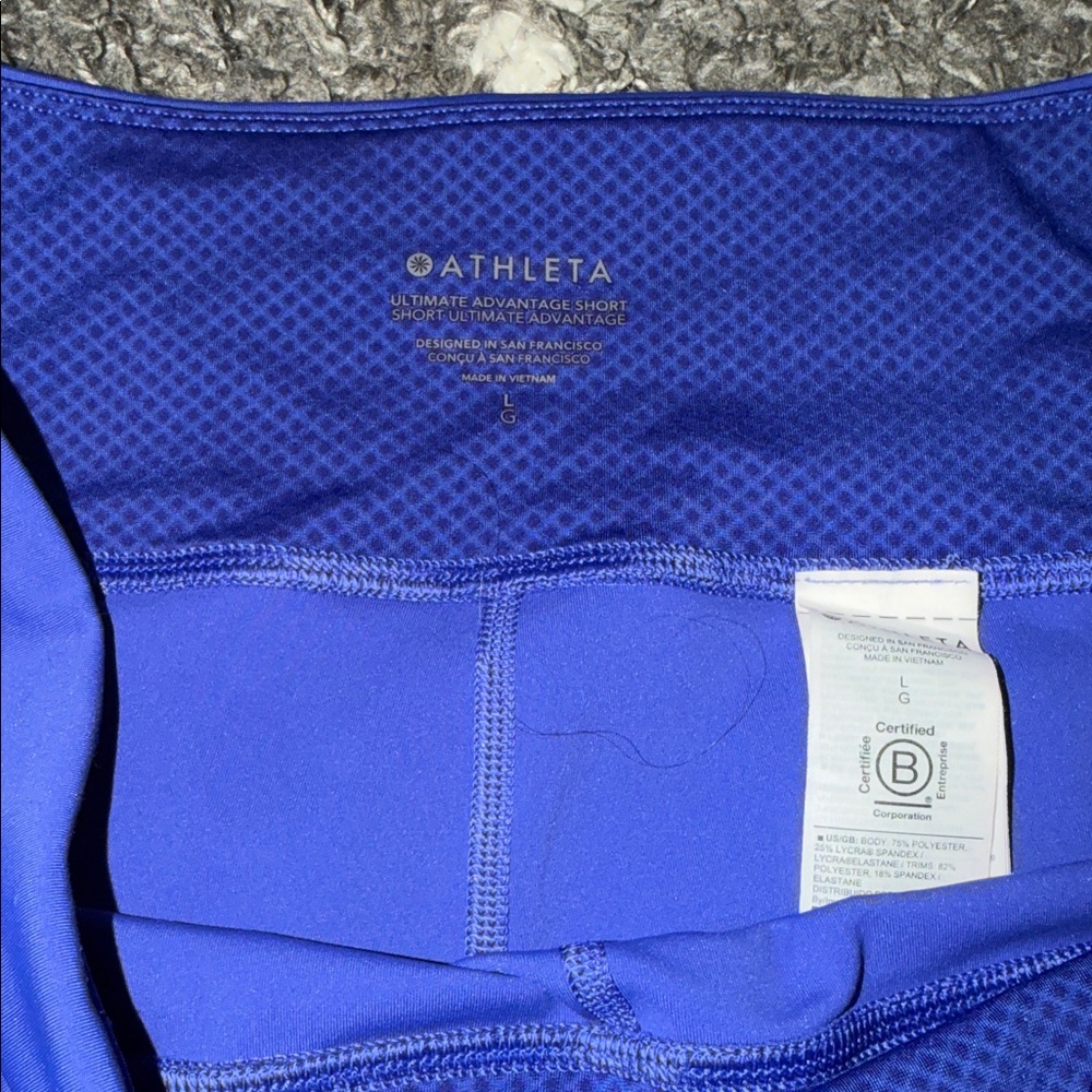 Athleta Royal Blue Athletic Shorts - Picture 2 of 3